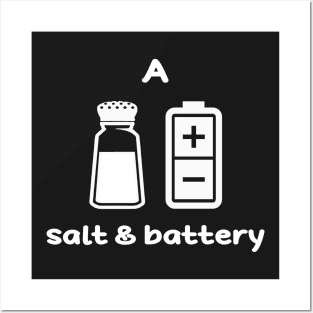 A Salt & Battery for dark shirt Posters and Art